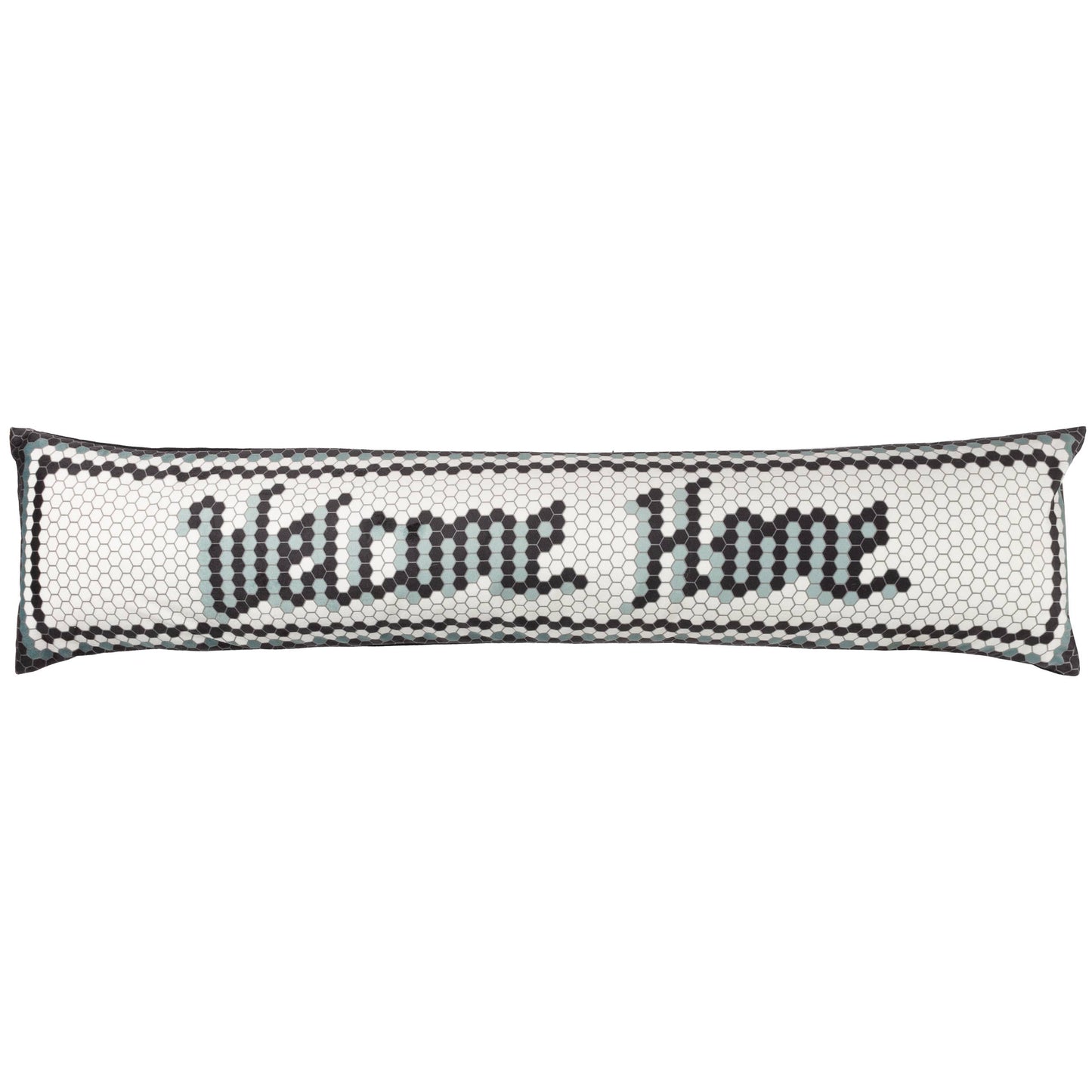 Mosaic Message Welcome Draught Excluder Ivory/Black
