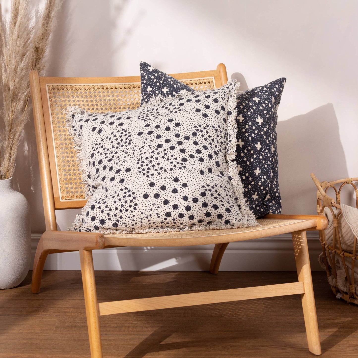 Helm Organic Look Cotton Cushion Ink
