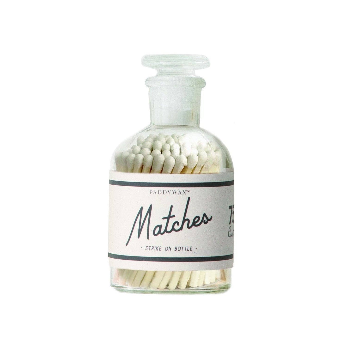 Safety Matches in Glass Bottle - White