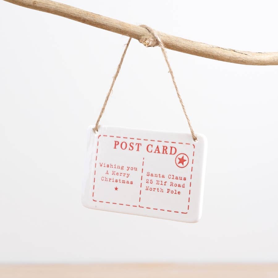 Hanging Wishing you a Merry Christmas Sign, 11cm