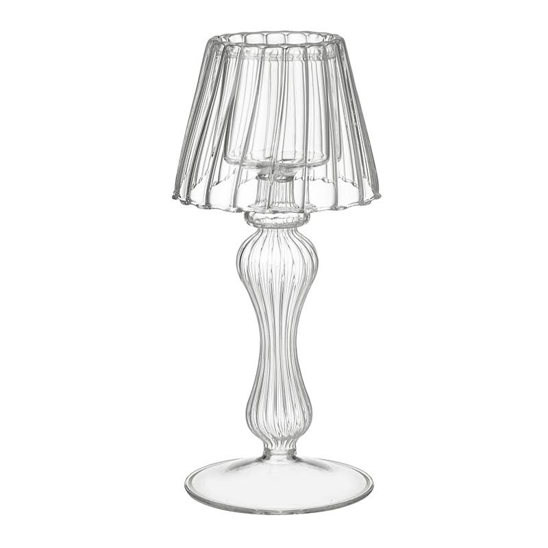 Glass lamp tealight holder
