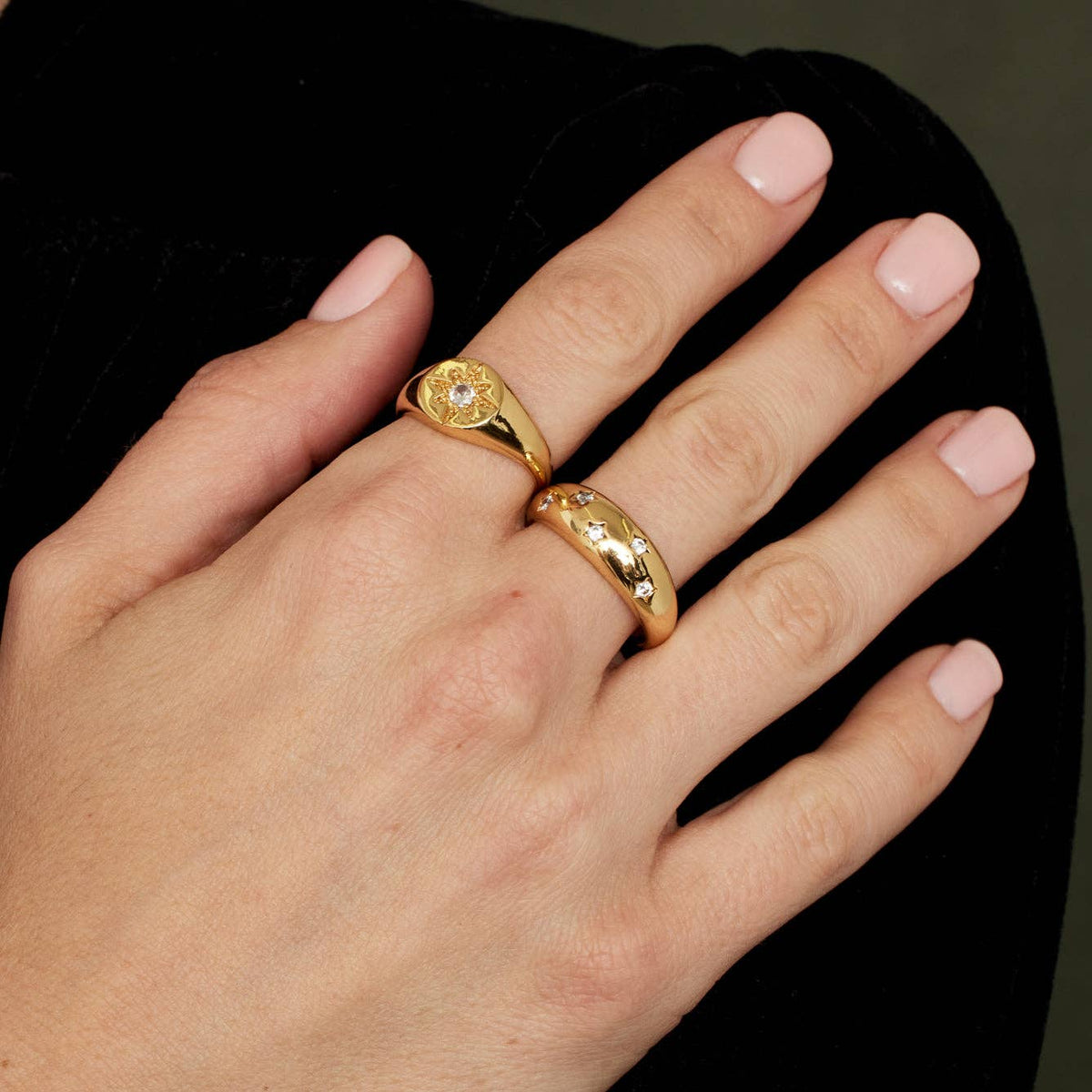 Jana Ring - 18 carat gold plated brass