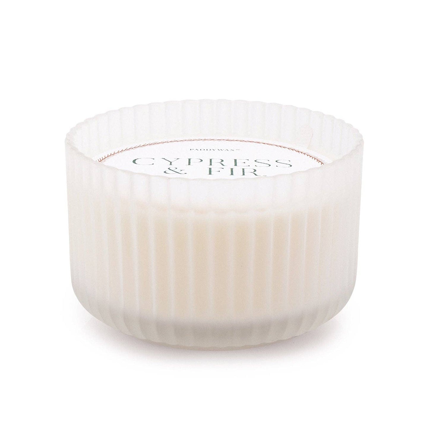 Paddywax Cypress & Fir Large 3 Wick Frosted Glass Candle