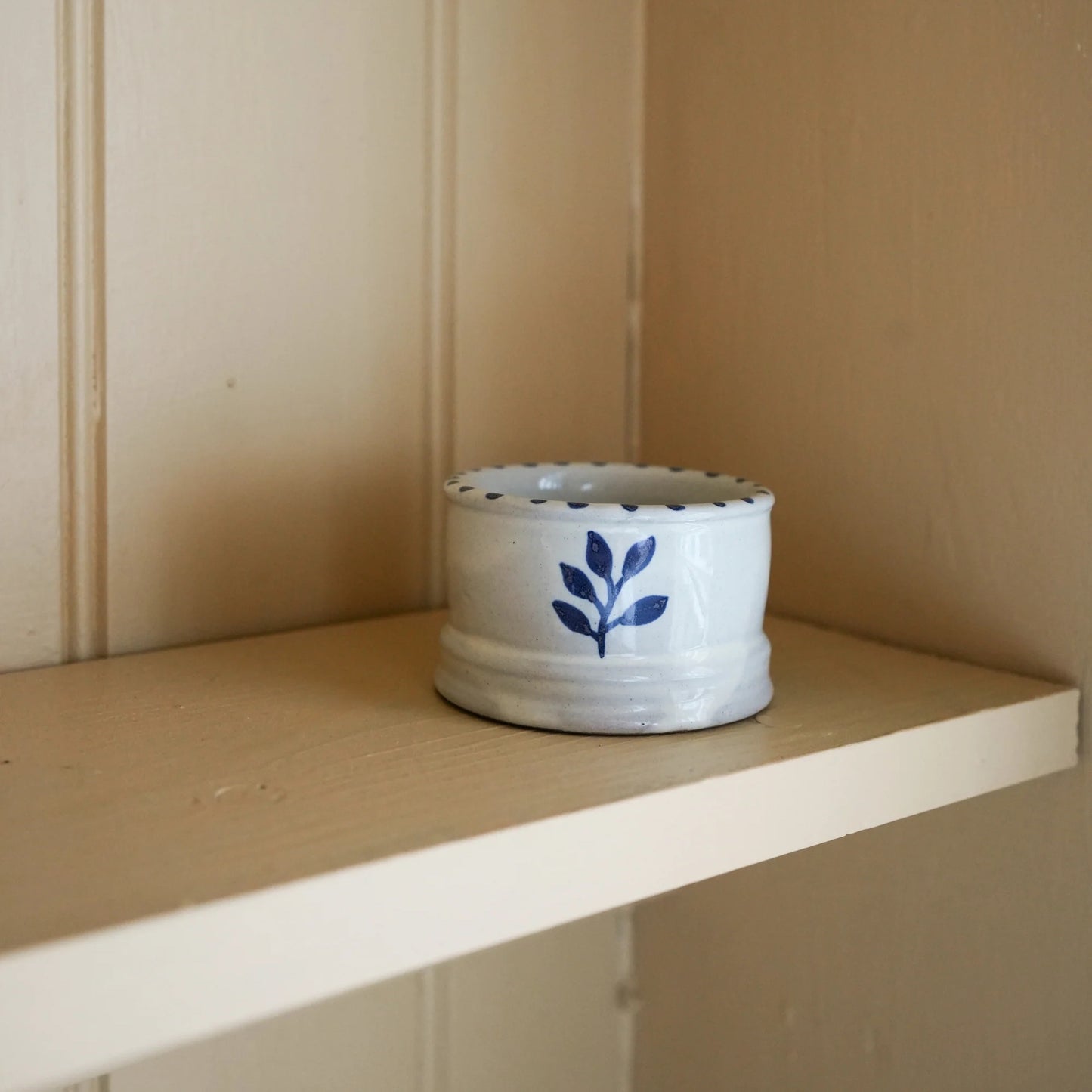 Hand Painted Botanic Tea Light/Dip Bowl - Ink