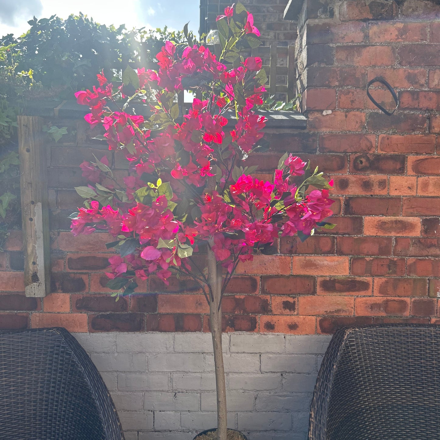 Artificial pink Bougainvillea tree - large