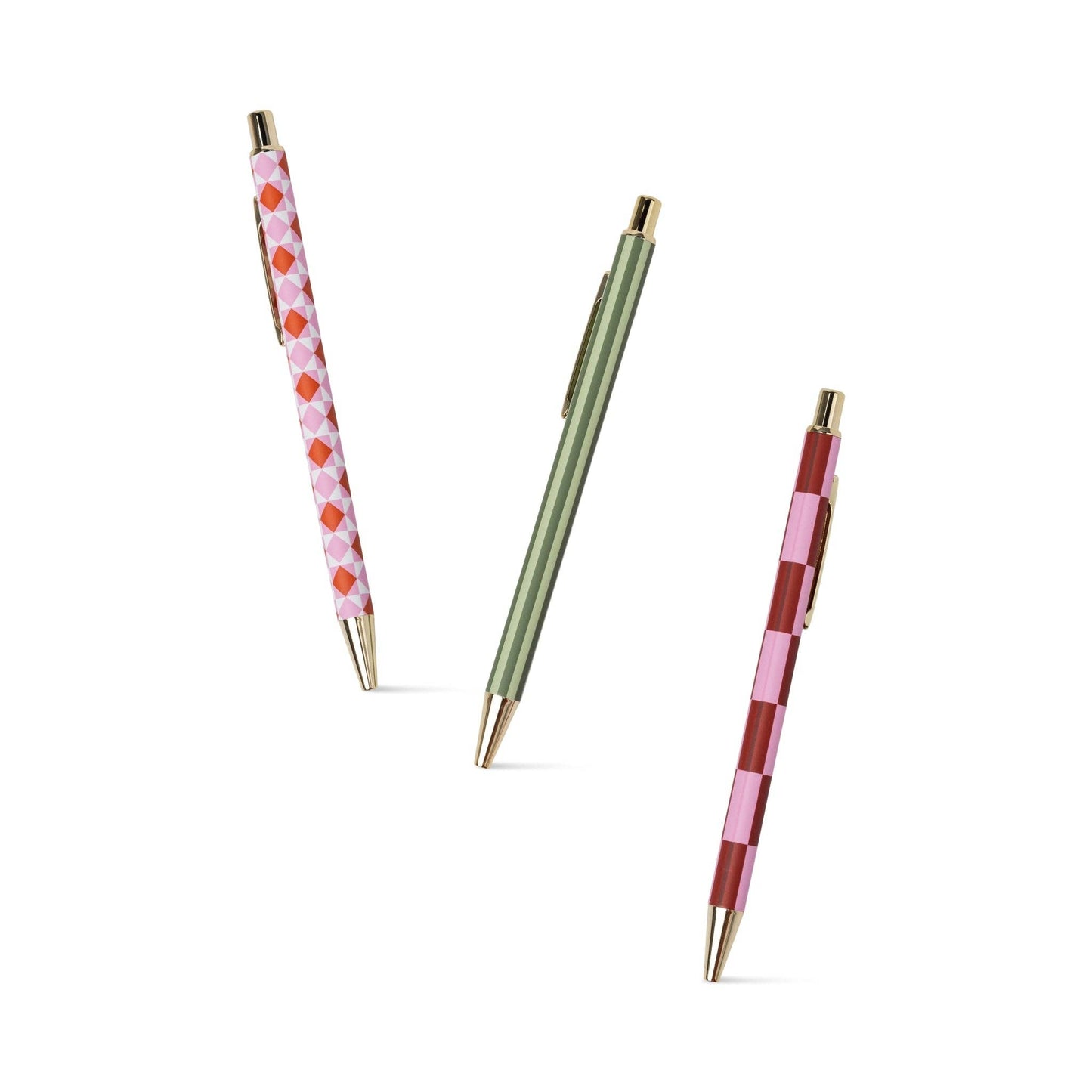 3 Pen Set- Diamond, Stripe, Check