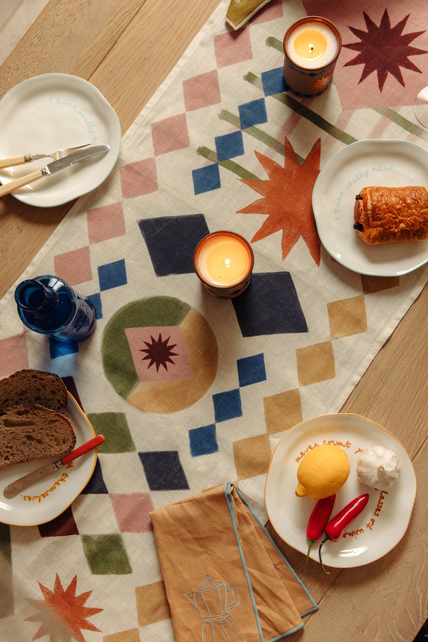 ‘Good’ Linen Table Runner 230cm X 45cm