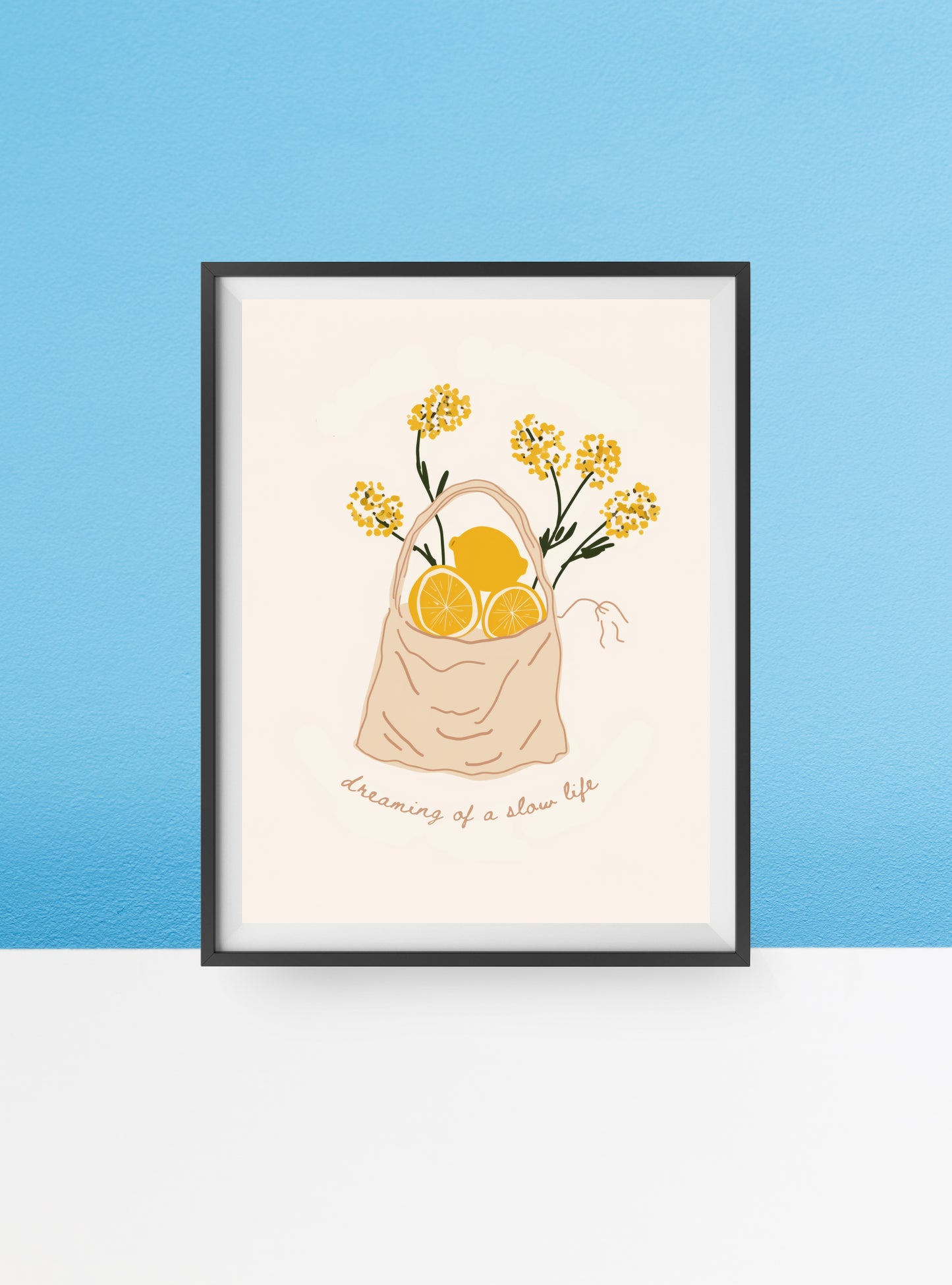 Basket of lemons print