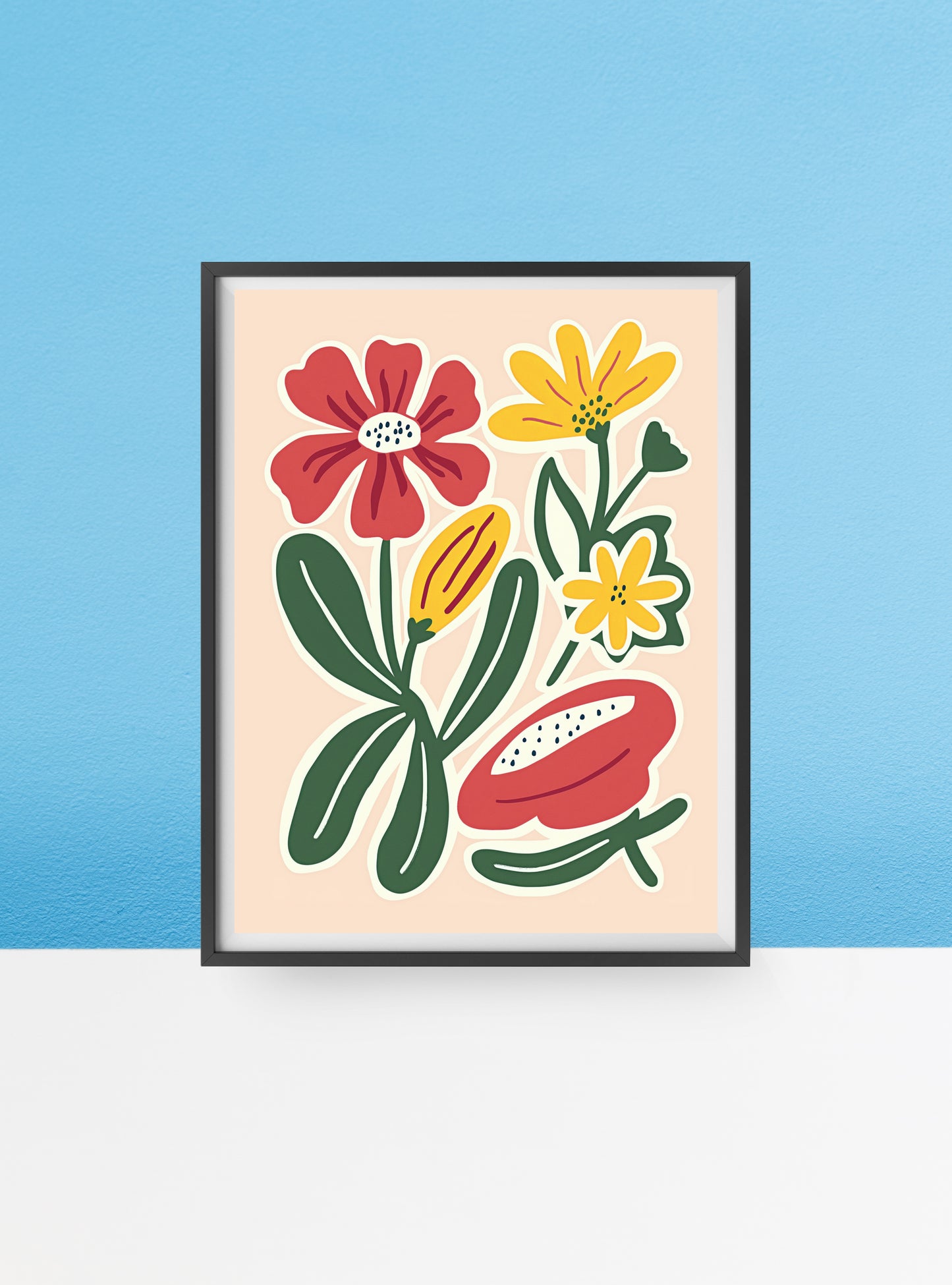 Contemporary brights flower print