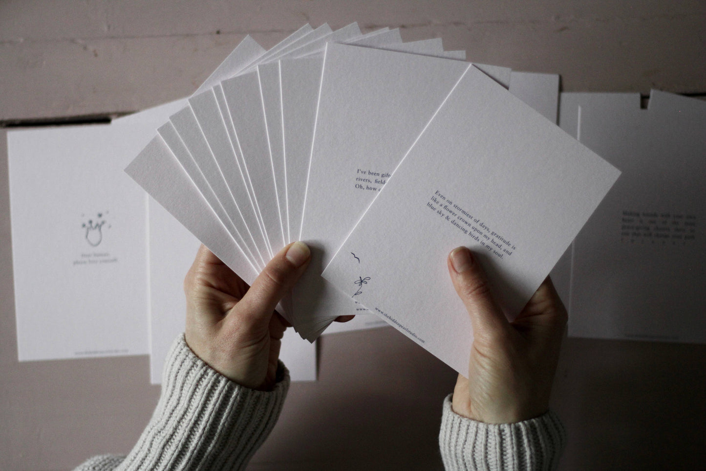 Poetic Affirmation Cards - 22 Pack Notecards