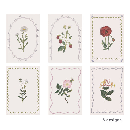 Luxury Wildflower Notecards - Pack of 6  - 6 designs