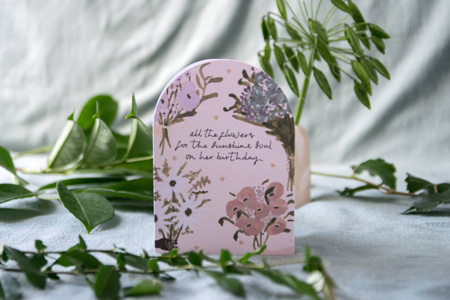'Flowers For The Sunshine Soul' Birthday Card