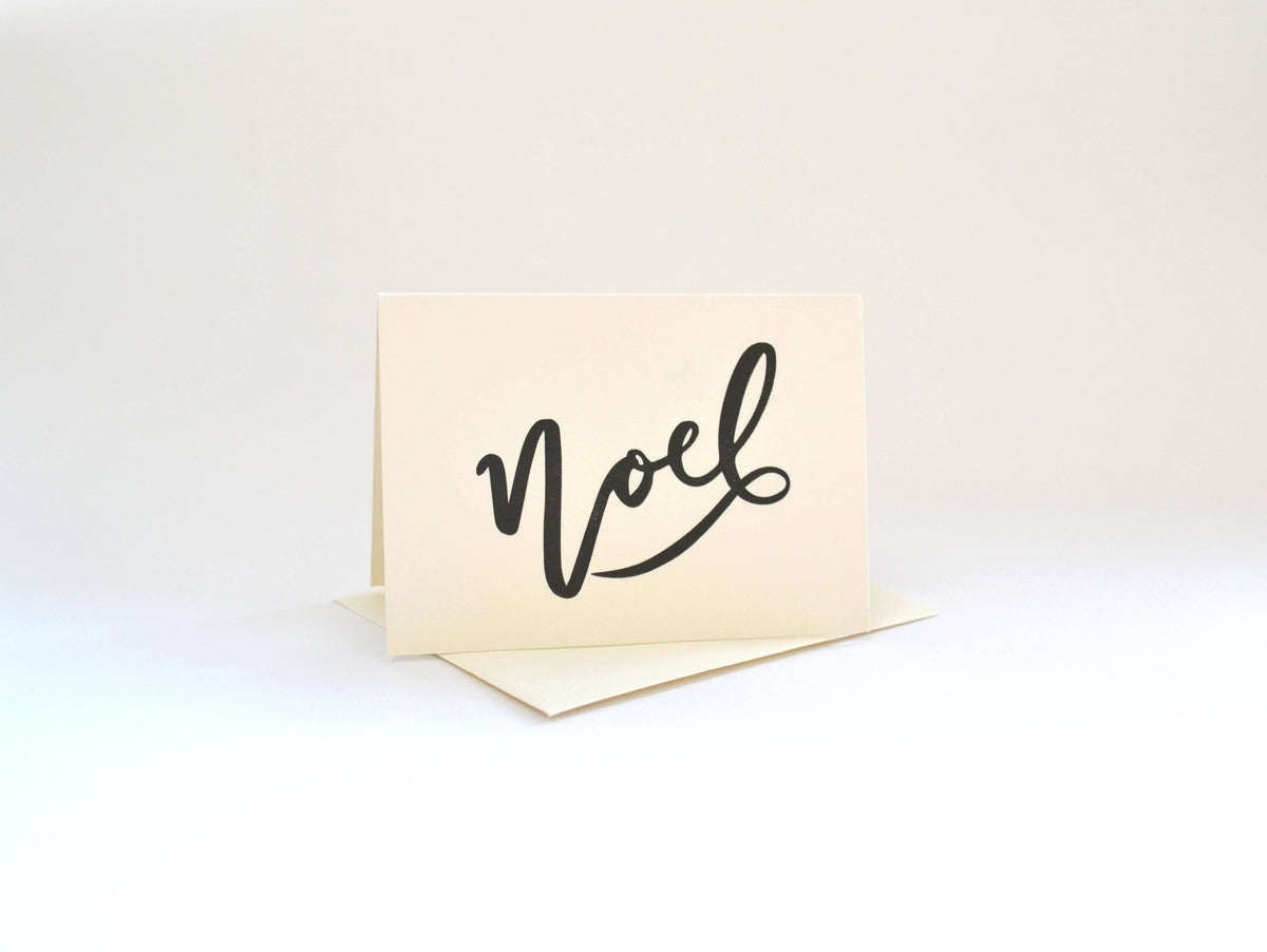 Noel Handcrafted Mini Christmas Card - Letterpress Printed