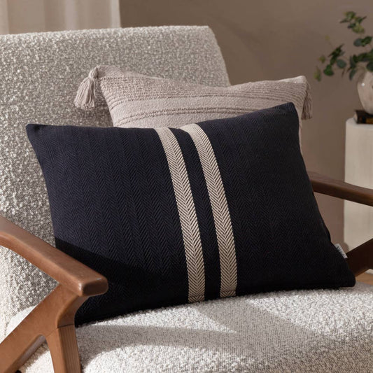 Benton Cotton Cushion Black