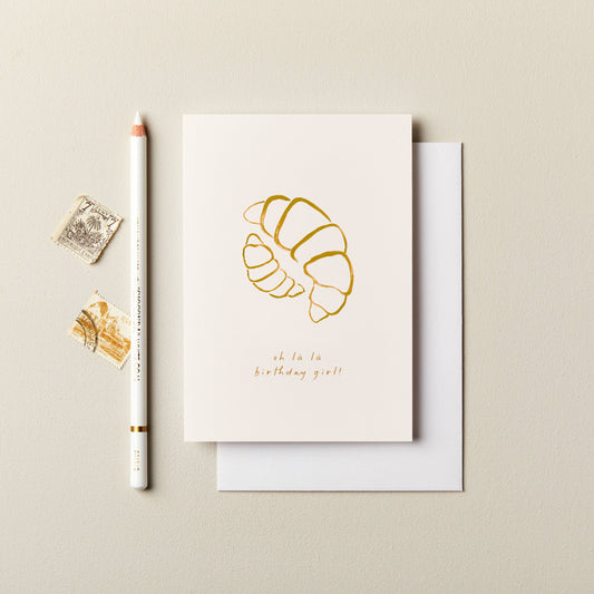 Croissant Birthday Card