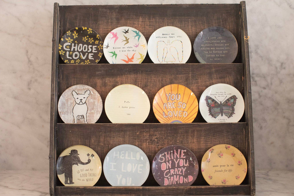 I Love You Everywhere Mini Round Decoupage Plate - 4"