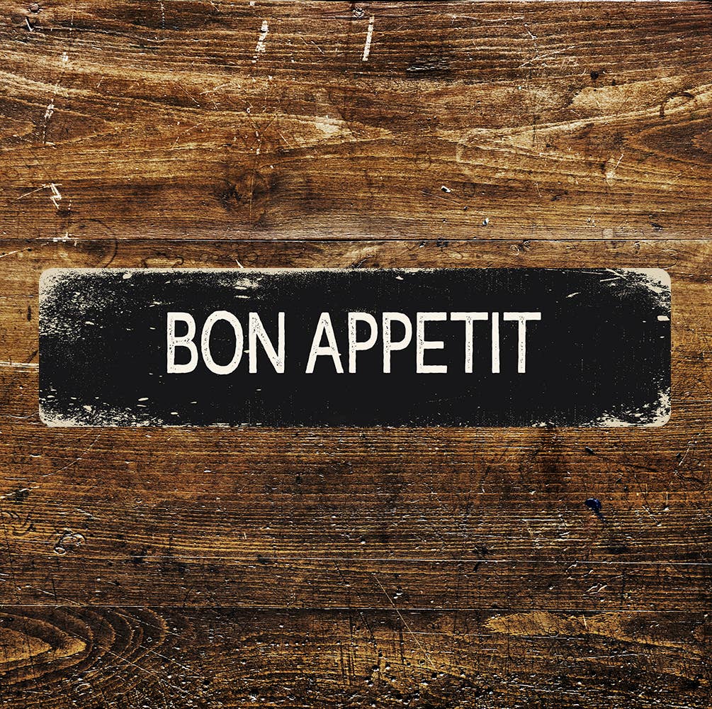 Bon appetit   Metal Sign Plaque