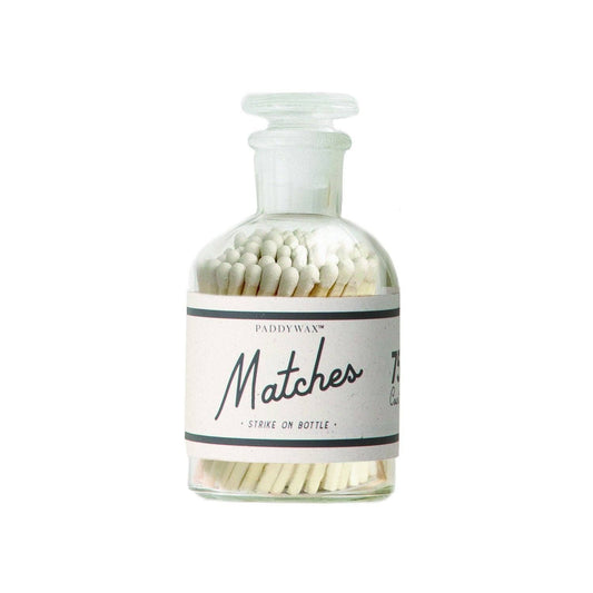 Safety Matches in Glass Bottle - White