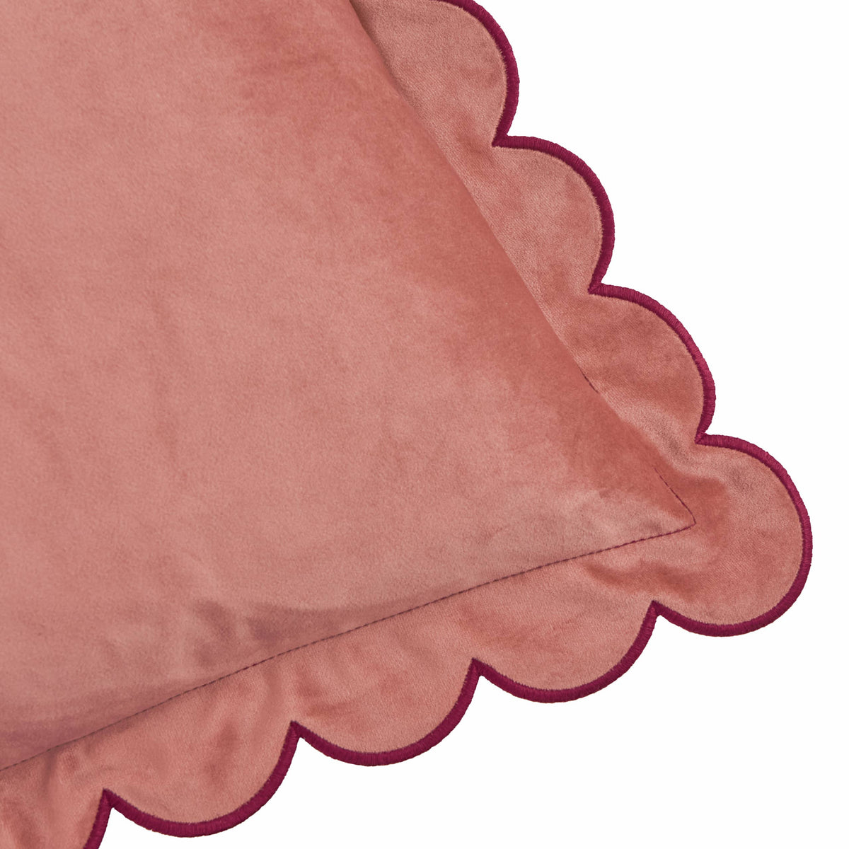Lil Scallop Velvet Cushion Slipper/Burgundy
