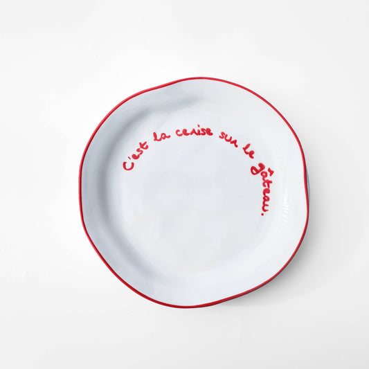 Statement Plate - 'C'est la cerise sur le gateau'