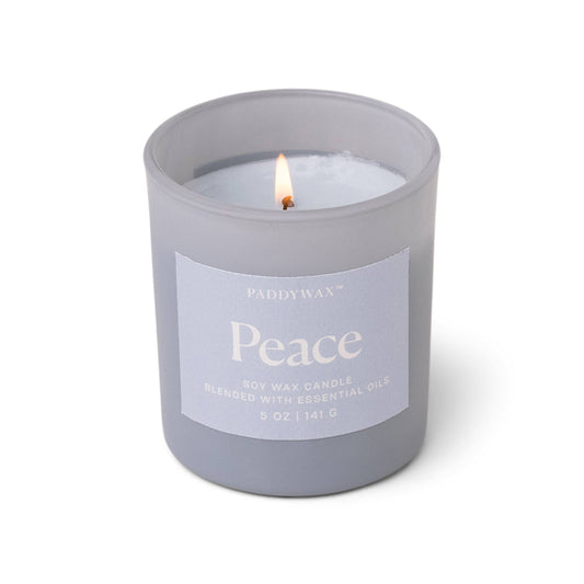 Paddywax Wellness Glass Candle - Blue - Peace