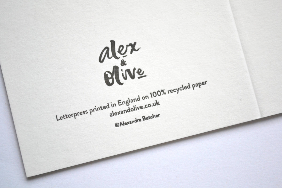 Peace Dove Handcrafted Christmas Card - Letterpress Printed