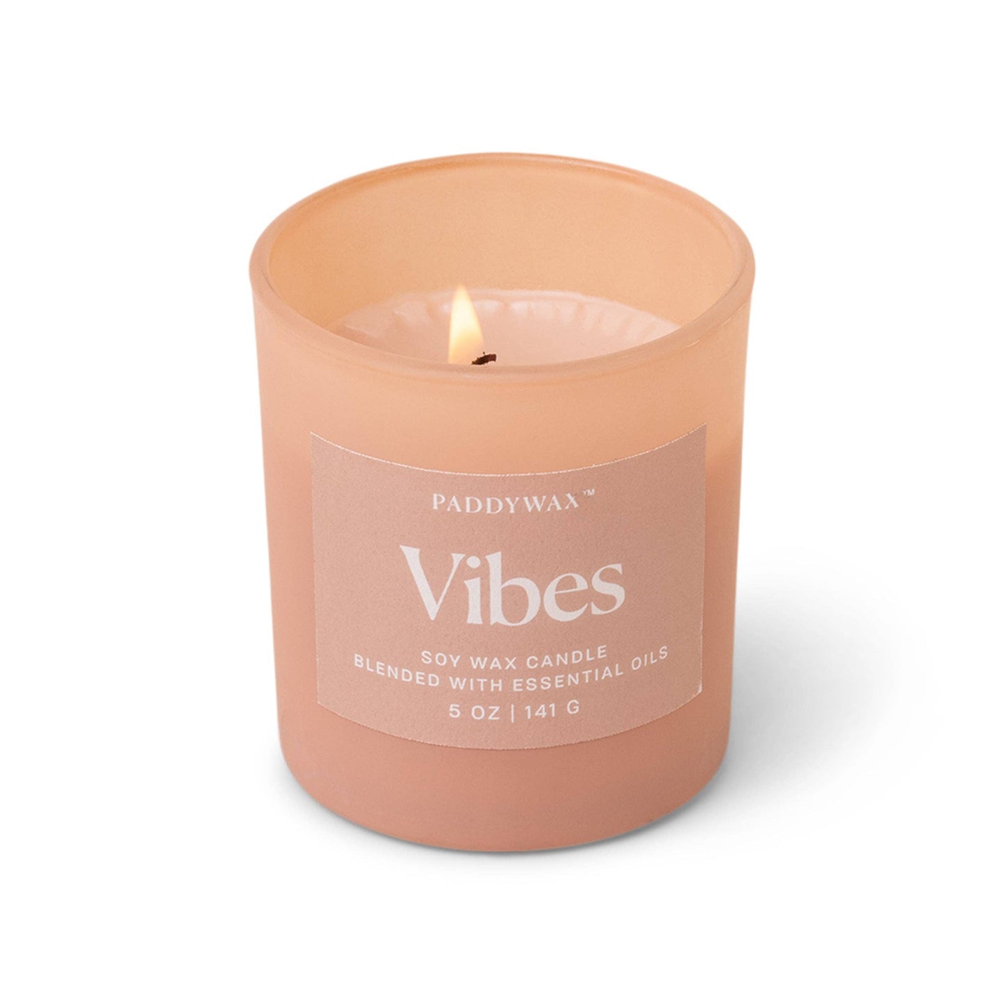 Paddywax Wellness Glass Candle - Pink - Vibes