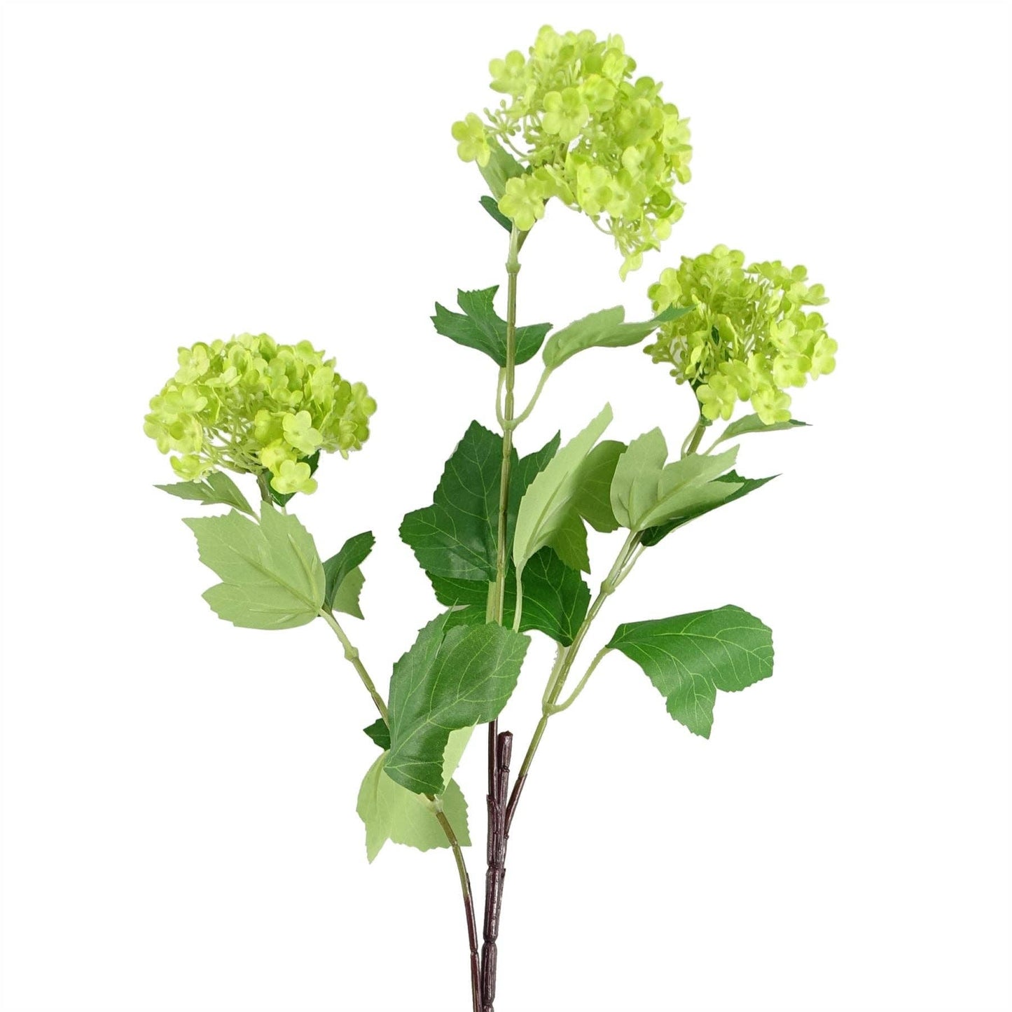 Faux Viburnum Spray - single stem with 3 heads - 70cm