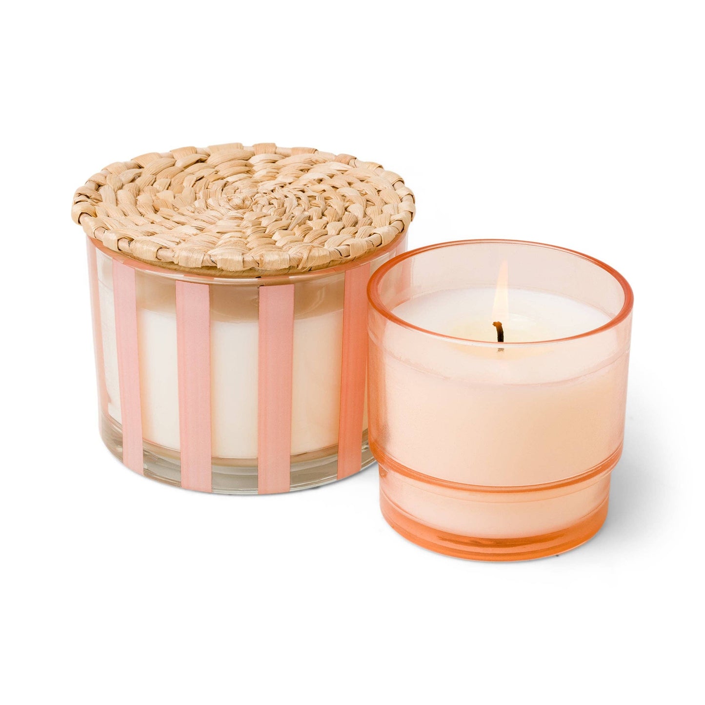 Paddywax Al Fresco Glass Candle - Peach - Pepper & Plum