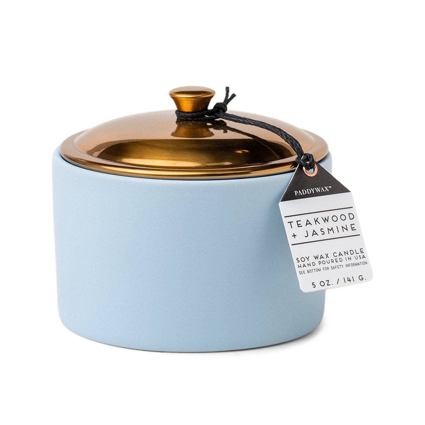 Hygge Ceramic Candle - Blue - Teakwood & Jasmine