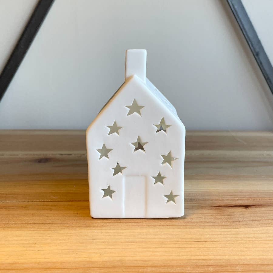 Ceramic LED Starry House, 11.5cm