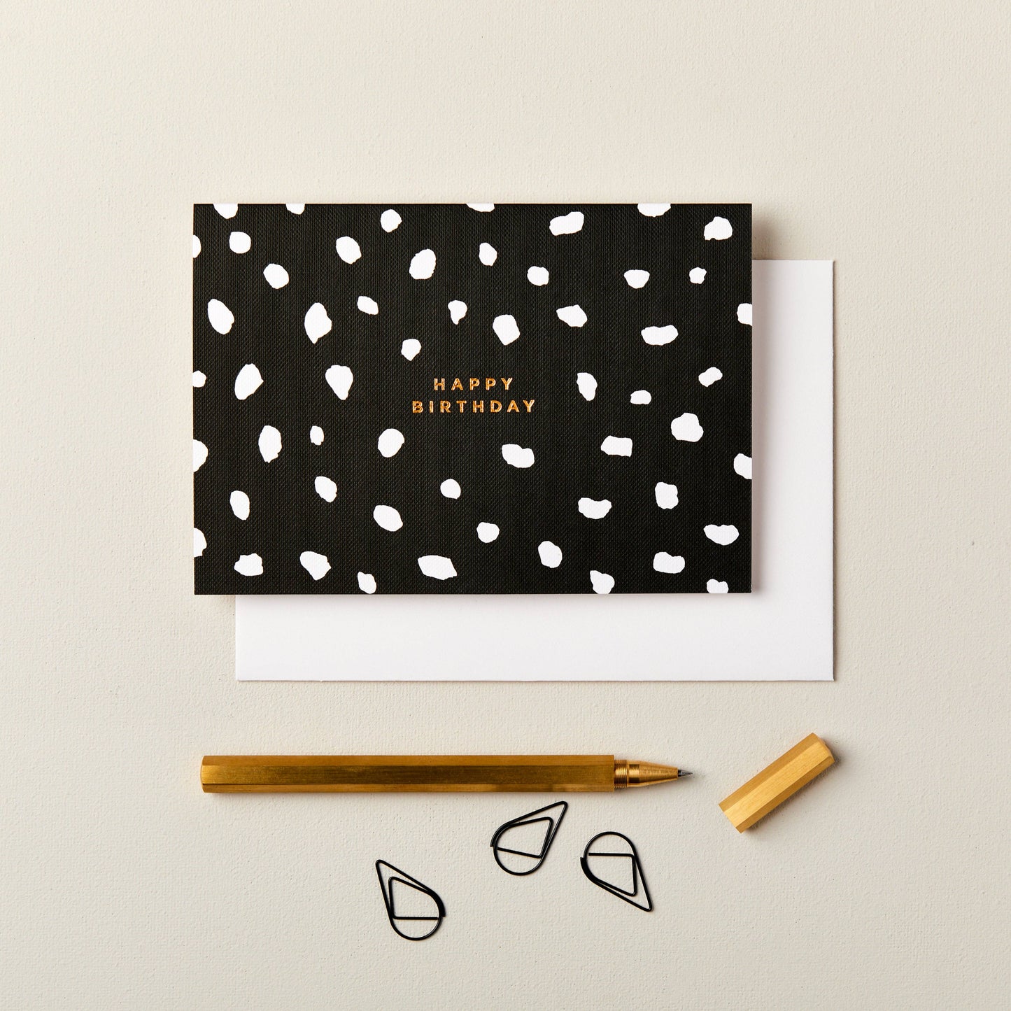 Dalmatian Birthday Card - Monochrome