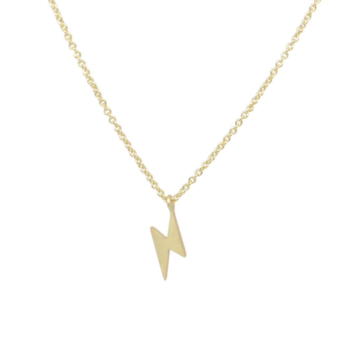 Lightning Strike Necklace in Gold