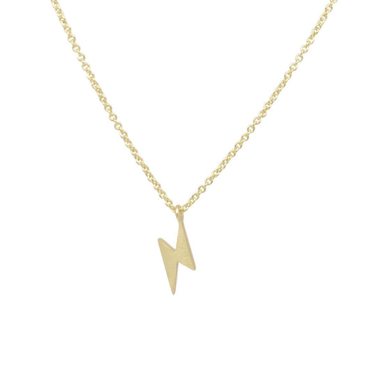 Lightning Strike Necklace in Gold