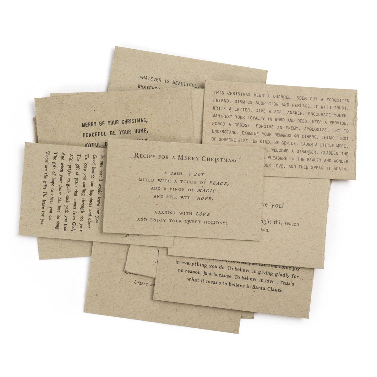 Festive Gathered Thoughts - Set of 8