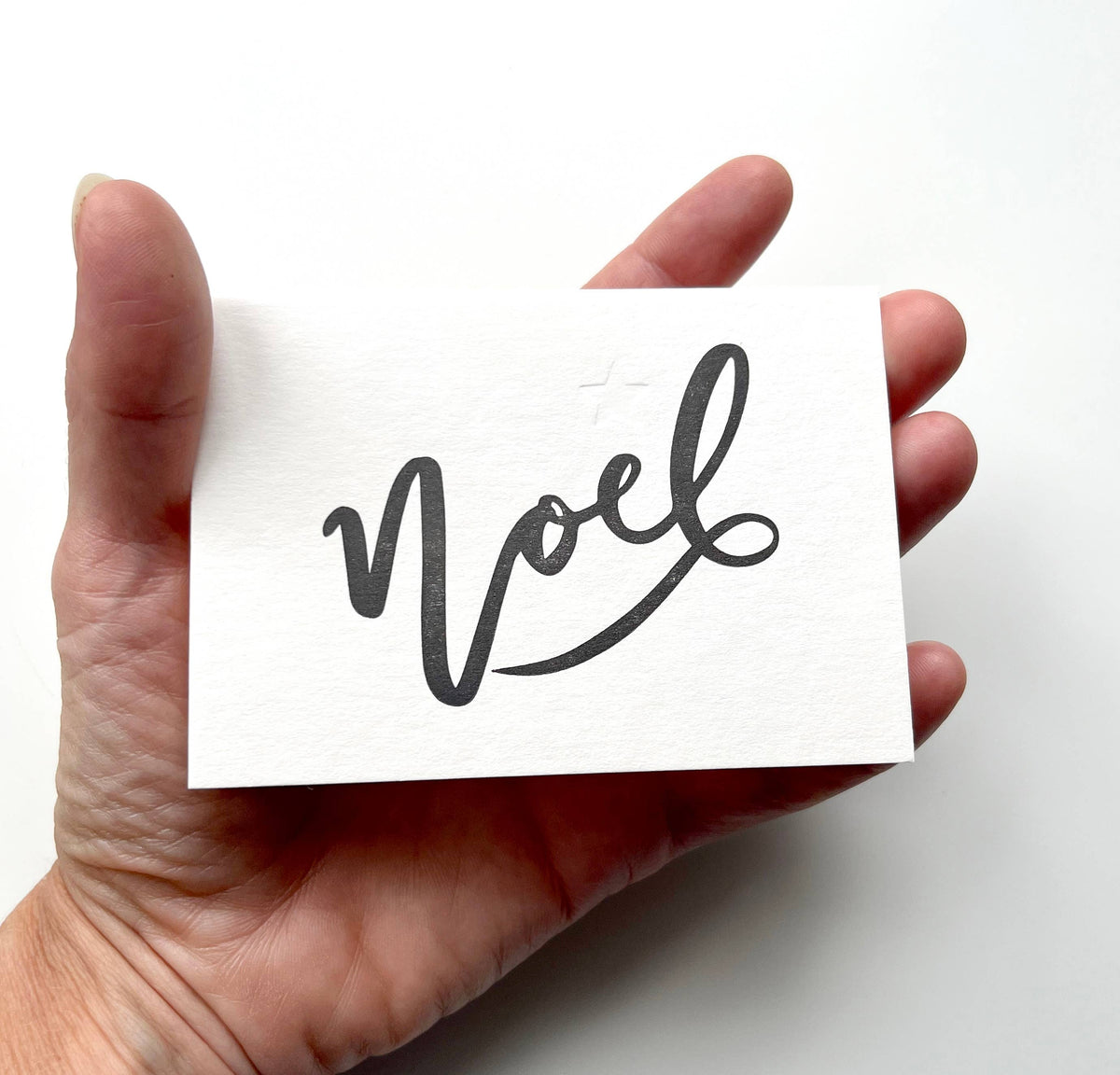 Noel Handcrafted Mini Christmas Card - Letterpress Printed