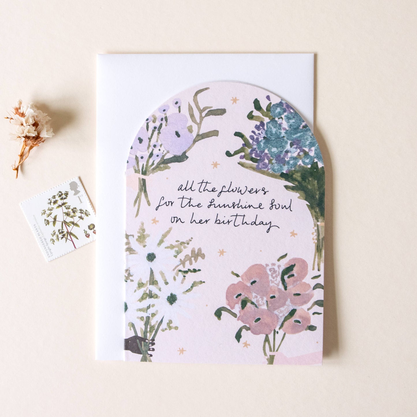 'Flowers For The Sunshine Soul' Birthday Card