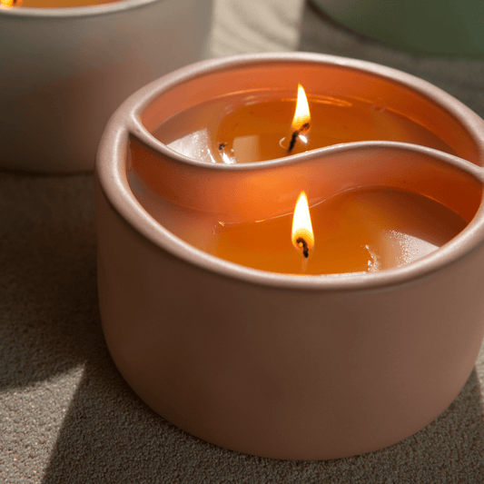 Paddywax Yin-Yang Candle - Pink - Cactus Flower/Watermint