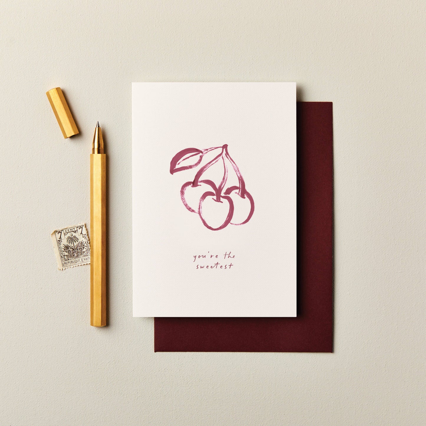 Illustrated Cherry Card | Friendship card