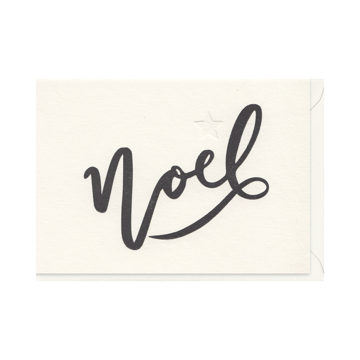 Noel Handcrafted Mini Christmas Card - Letterpress Printed