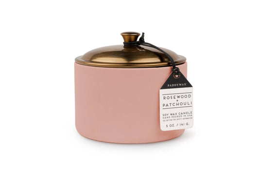 Hygge Ceramic Candle - Blush - Rosewood & Patchouli
