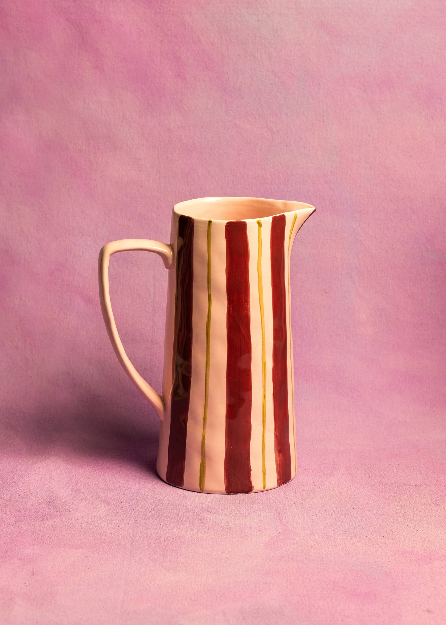 Pink/Burgundy stripe Jug