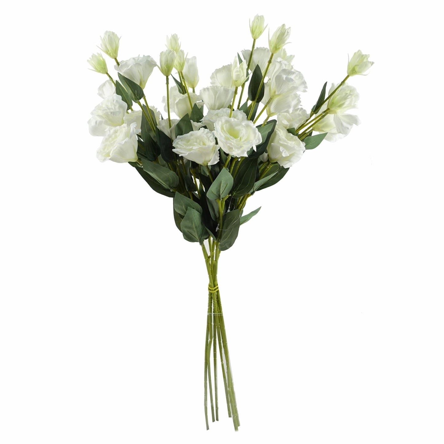 White faux rose single stem (4 heads)