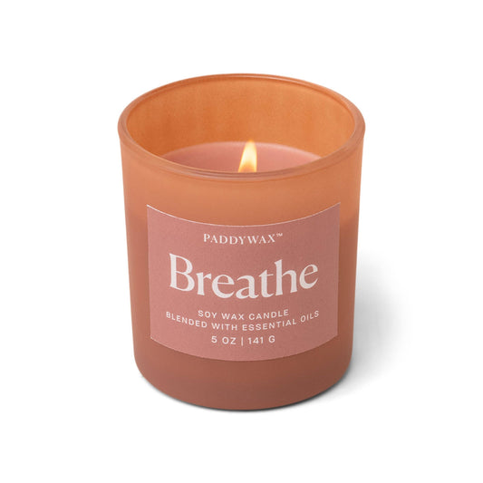 Paddywax Wellness Glass Candle - Red - Breathe
