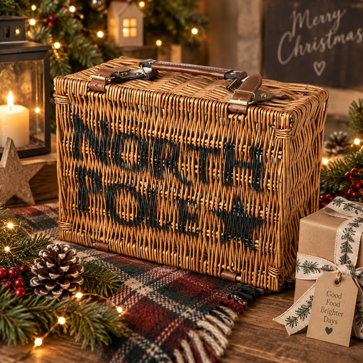 North Pole hamper style basket