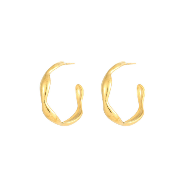 Molten Hoop in Gold