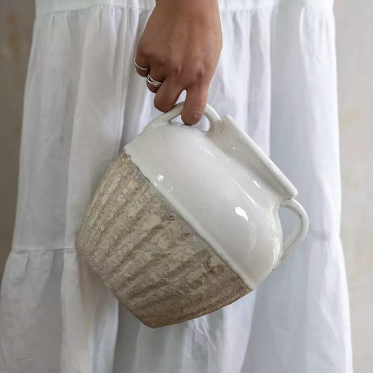 Rustic white vase