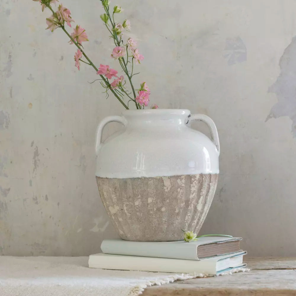 Rustic white vase
