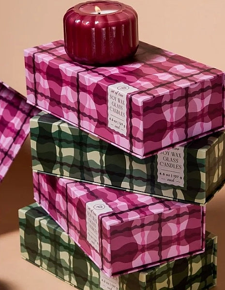 Ripple Candle Gift Set - Rose + Merlot