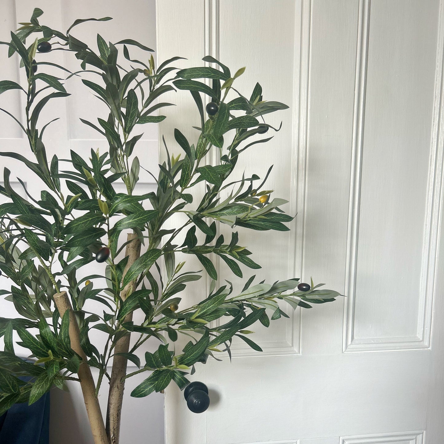 120cm Artificial natural look Olive Tree with wooden trunk